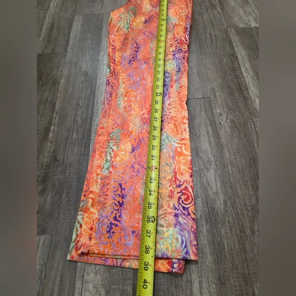 Vintage Lauren Taylor Satin Pants Suit Set Orange Candy Y2K Lagenlook Classy 6